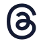 Threads icon with solid sharp style