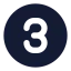 Threecircle icon with solid rounded style