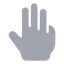 Threefinger icon with bulk rounded style