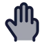Threefinger icon with duotone standard style