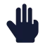 Threefinger icon with solid standard style