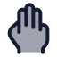 Threefinger icon with duotone standard style