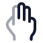 Threefinger icon with twotone rounded style