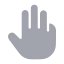 Threefinger icon with bulk rounded style