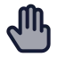 Threefinger icon with duotone standard style