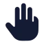 Threefinger icon with solid rounded style