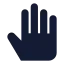 Threefinger icon with solid sharp style