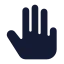 Threefinger icon with solid standard style