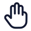 Threefinger icon with stroke rounded style