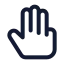 Threefinger icon with stroke standard style
