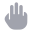 Threefinger icon with bulk rounded style