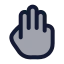Threefinger icon with duotone rounded style