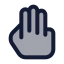 Threefinger icon with duotone standard style