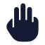 Threefinger icon with solid rounded style