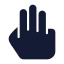 Threefinger icon with solid standard style