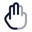 Threefinger icon with twotone rounded style