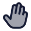 Threefinger icon with duotone rounded style