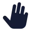 Threefinger icon with solid sharp style