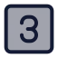 Threesquare icon with duotone standard style