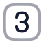 Threesquare icon with twotone rounded style