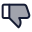 Thumbsdown icon with duotone standard style