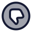 Thumbsdownellipse icon with duotone rounded style