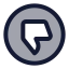 Thumbsdownellipse icon with duotone standard style