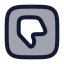 Thumbsdownrectangle icon with duotone rounded style
