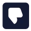 Thumbsdownrectangle icon with solid standard style