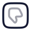 Thumbsdownrectangle icon with twotone rounded style