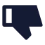Thumbsdown icon with solid sharp style