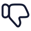 Thumbsdown icon with stroke rounded style