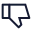 Thumbsdown icon with stroke sharp style