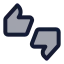 Thumbsupdown icon with duotone standard style