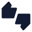 Thumbsupdown icon with solid sharp style
