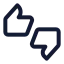 Thumbsupdown icon with stroke standard style