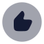 Thumbsupellipse icon with bulk rounded style
