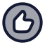 Thumbsupellipse icon with duotone rounded style