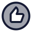 Thumbsupellipse icon with duotone standard style