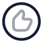 Thumbsupellipse icon with twotone rounded style