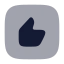 Thumbsuprectangle icon with bulk rounded style