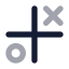 Tictactoe icon with bulk rounded style