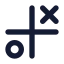 Tictactoe icon with solid rounded style
