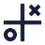 Tictactoe icon with solid sharp style