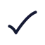 Tick icon with duotone standard style
