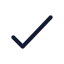 Tick icon with stroke rounded style
