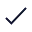 Tick icon with stroke sharp style