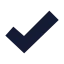 Tick icon with solid sharp style
