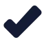 Tick icon with solid standard style
