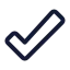 Tick icon with stroke standard style